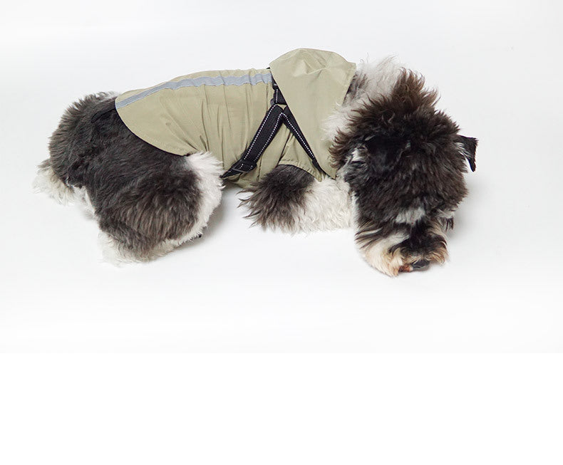 Impermeabile per Cani Modello "Cloudy" con Pettorina Integrata e Chiusura in Velcro - Dog Moda