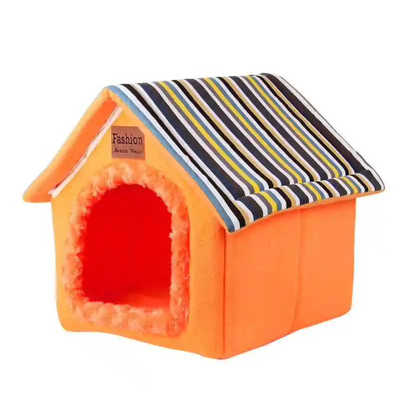 Stoffkatzenhaus – faltbar und warm