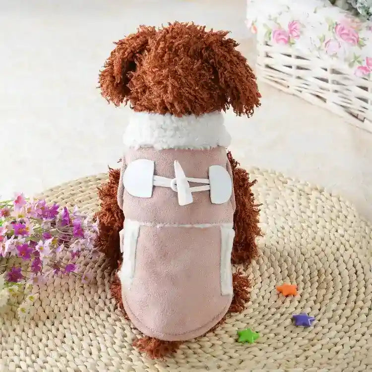 Cappotto Velluto Cani - Smanicato con Colletto Pile by Dog Moda
