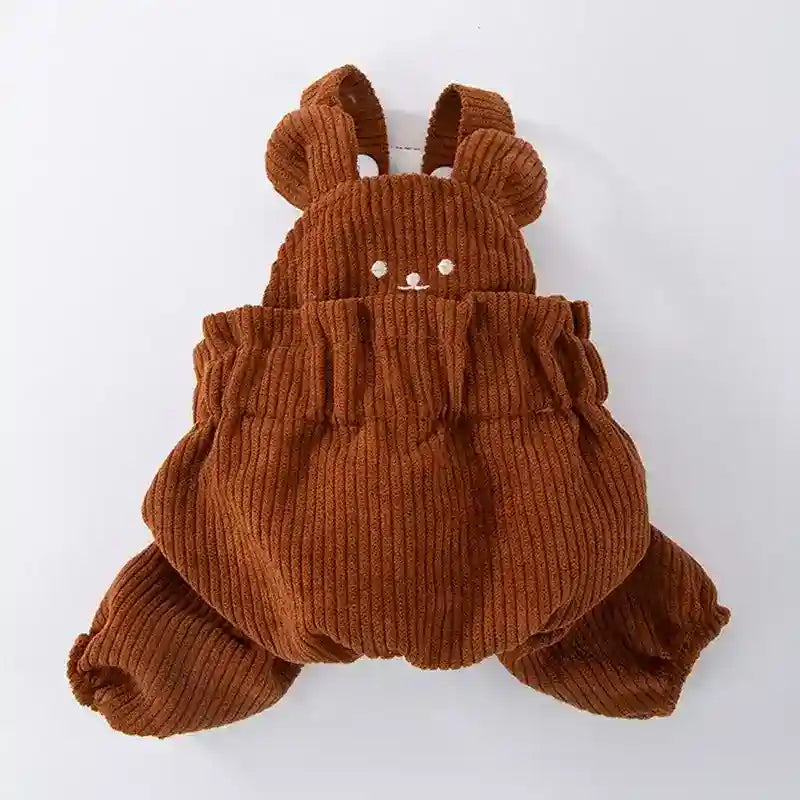 Peto de Terciopelo de Canalé para Perros - Estilo Retro Conejo