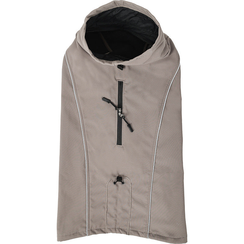 Dog Raincoat "Terrier" Model with Chest Hole and Closure on the Abdomen