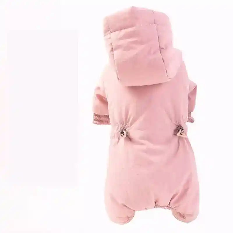 Abrigo Acolchado 4 Patas para Perros - Con/Sin Capucha