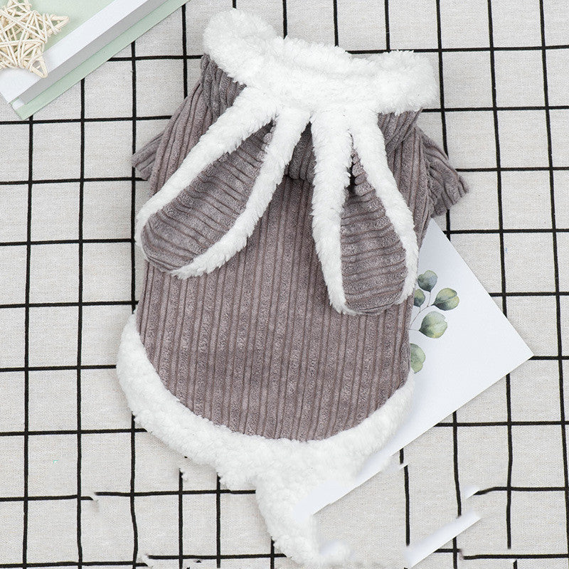 "Bunny" Dog and Cat Dress with Hood - Pink or Grey