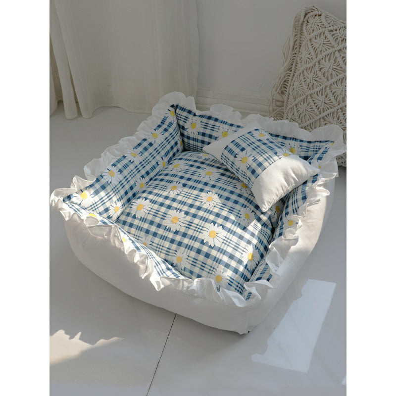 Square Cradle Style Dog Bed – Washable &amp; Super Soft