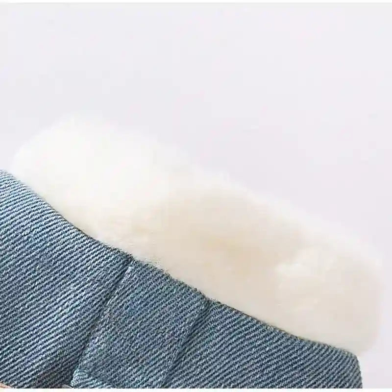 Abrigo Denim Osito 3D para Perros - Chaleco de Peluche