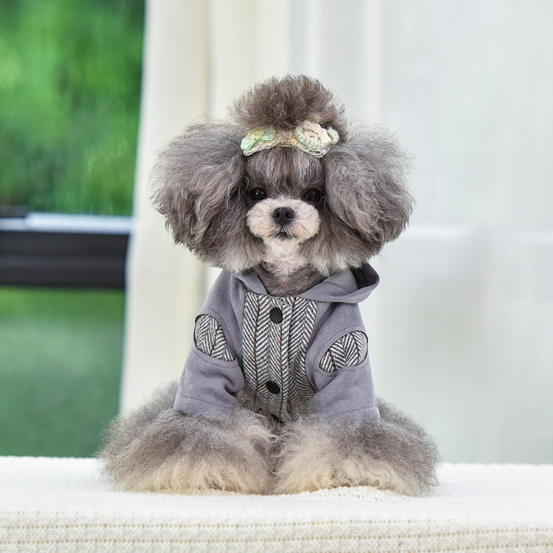 Suede Coat for Maltese "Monaco" Elegant and Warm
