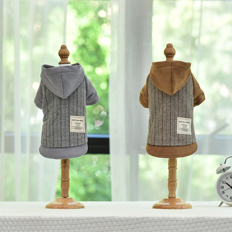Suede Coat for Maltese "Monaco" Elegant and Warm