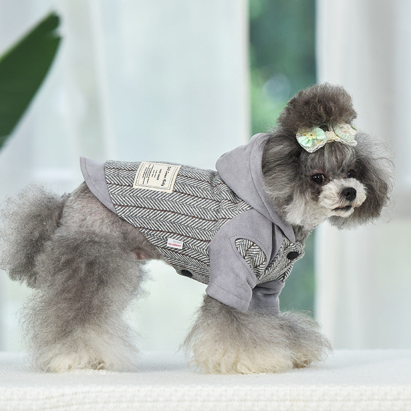 Suede Coat for Maltese "Monaco" Elegant and Warm