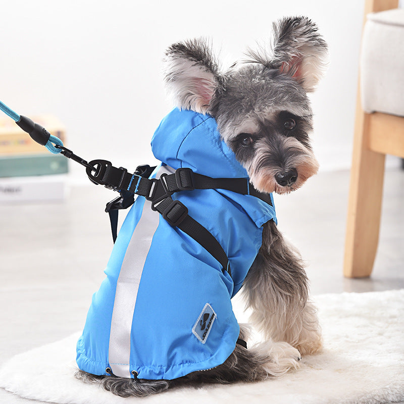 Impermeabile per Cani con Pettorina Integrata Modello Joy – Protezione Totale per il Tuo Pet - Dog Moda