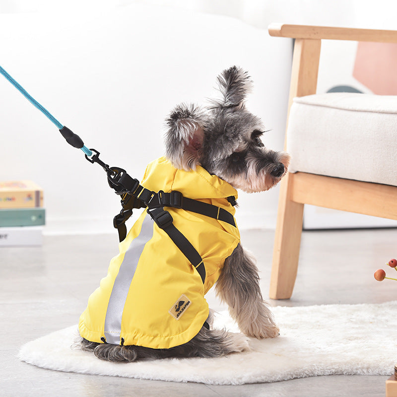 Impermeabile per Cani con Pettorina Integrata Modello Joy – Protezione Totale per il Tuo Pet - Dog Moda