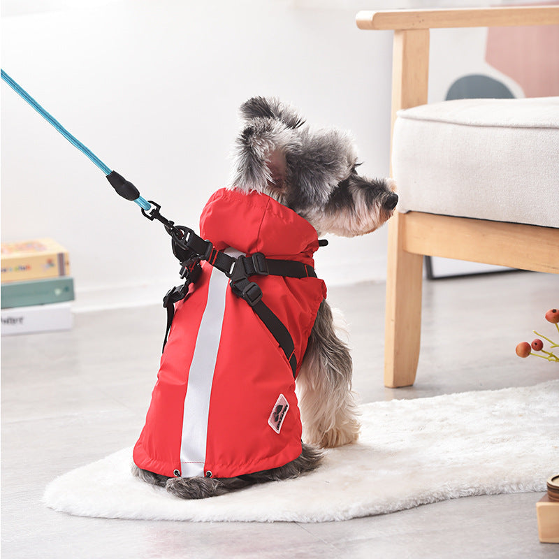 Impermeabile per Cani con Pettorina Integrata Modello Joy – Protezione Totale per il Tuo Pet - Dog Moda
