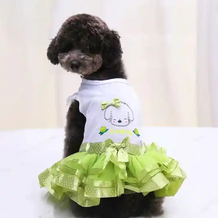 Vestito Elegante Per Cani Piccoli Con Gonna In Pizzo - Per Matrimoni E Feste - Foto 4