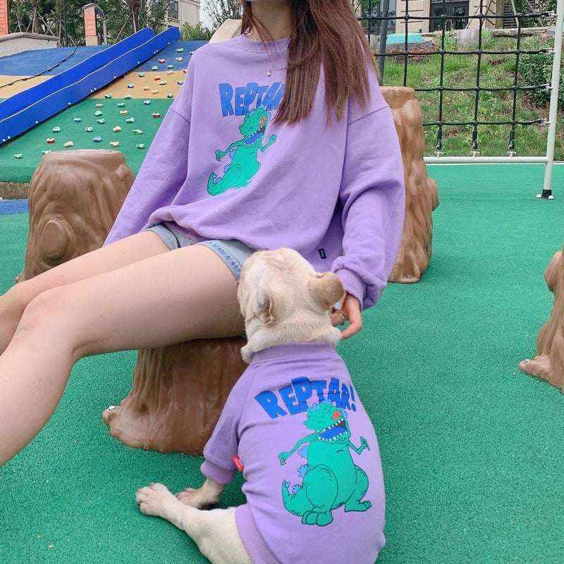 Felpa Coordinata Reptar Cane & Padrone – Stampa T-Rex Unisex