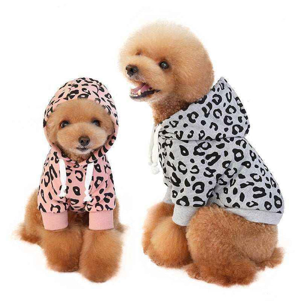 Felpa Leopardata Eco Pelliccia Felpa Con Cappuccio Per Cani Croci Guepard - Eco Pelliccia, Taglia 25 Cm, Regolabile, Stampa Leopardata Accessorio Cani Fashion - 5