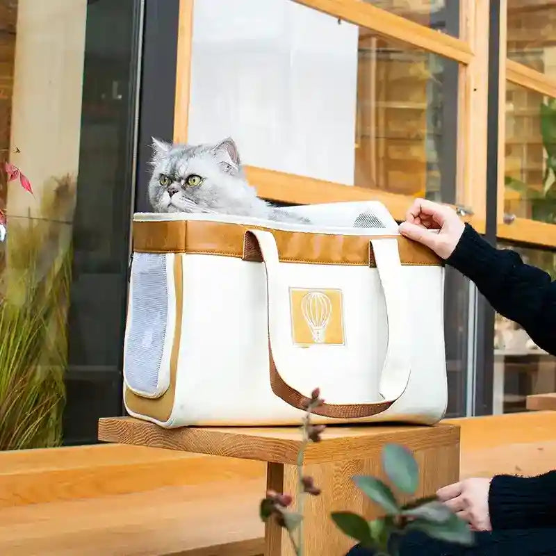 Borsa Trasportino Leggera Cani Gatti 5kg | Tela Spalla "Montgolfier" by Dog Moda