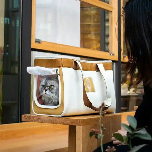 Borsa Trasportino Leggera Cani Gatti 5kg | Tela Spalla "Montgolfier" by Dog Moda