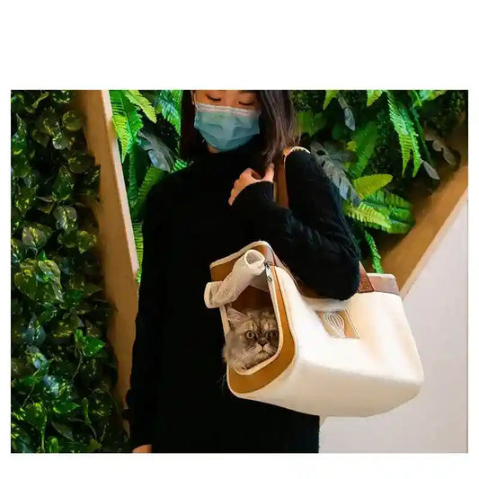 Borsa Trasportino Leggera Cani Gatti 5kg | Tela Spalla "Montgolfier" by Dog Moda
