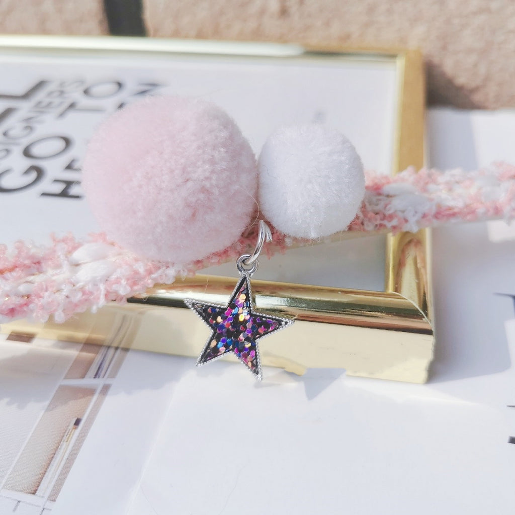 Collare Elegante Cani con Balzo - Tessuto Bianco Chic