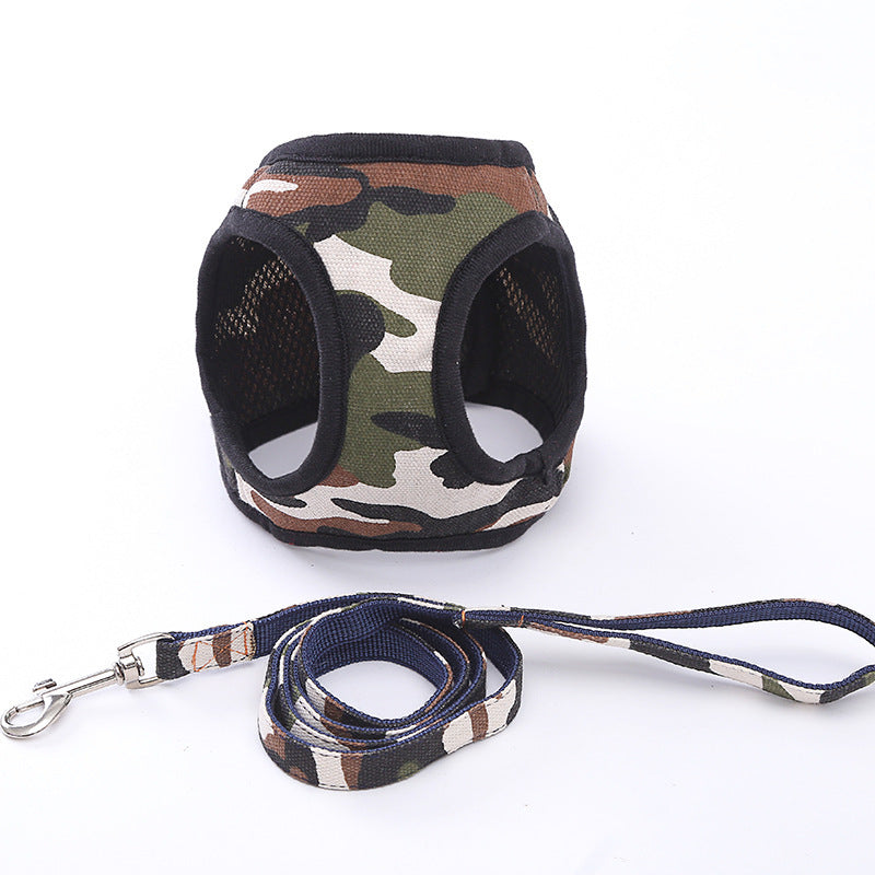 Fabric Dog Leash and Harness Set
