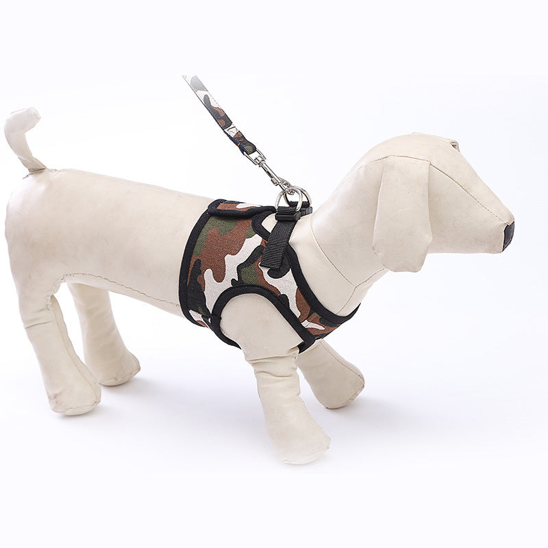 Fabric Dog Leash and Harness Set