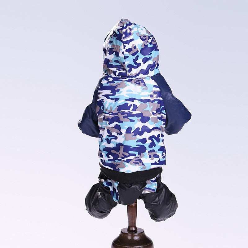 Fleece-Overall „Sapphire“ für Hunde – Tarnmuster mit Kapuze