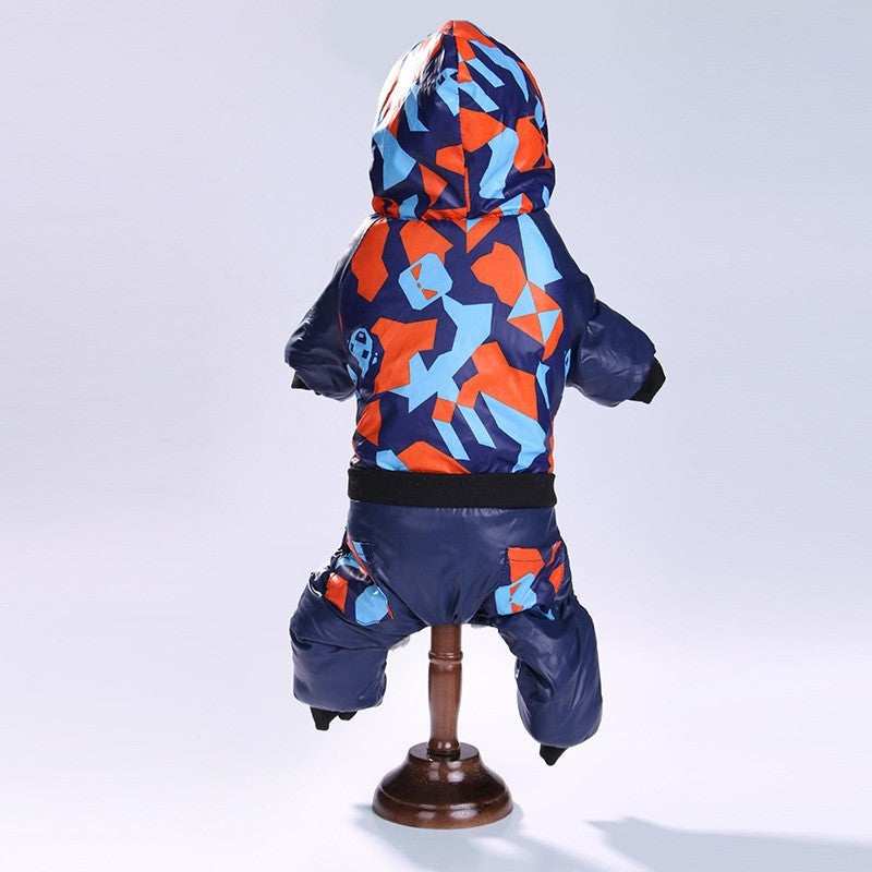 Fleece-Overall „Sapphire“ für Hunde – Tarnmuster mit Kapuze