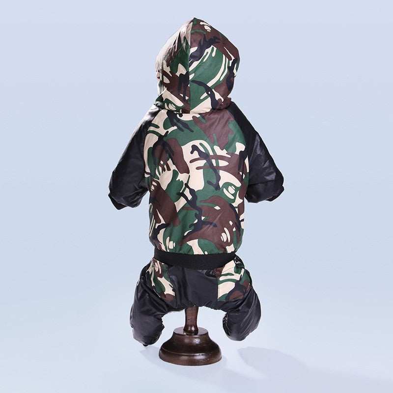 Fleece-Overall „Sapphire“ für Hunde – Tarnmuster mit Kapuze