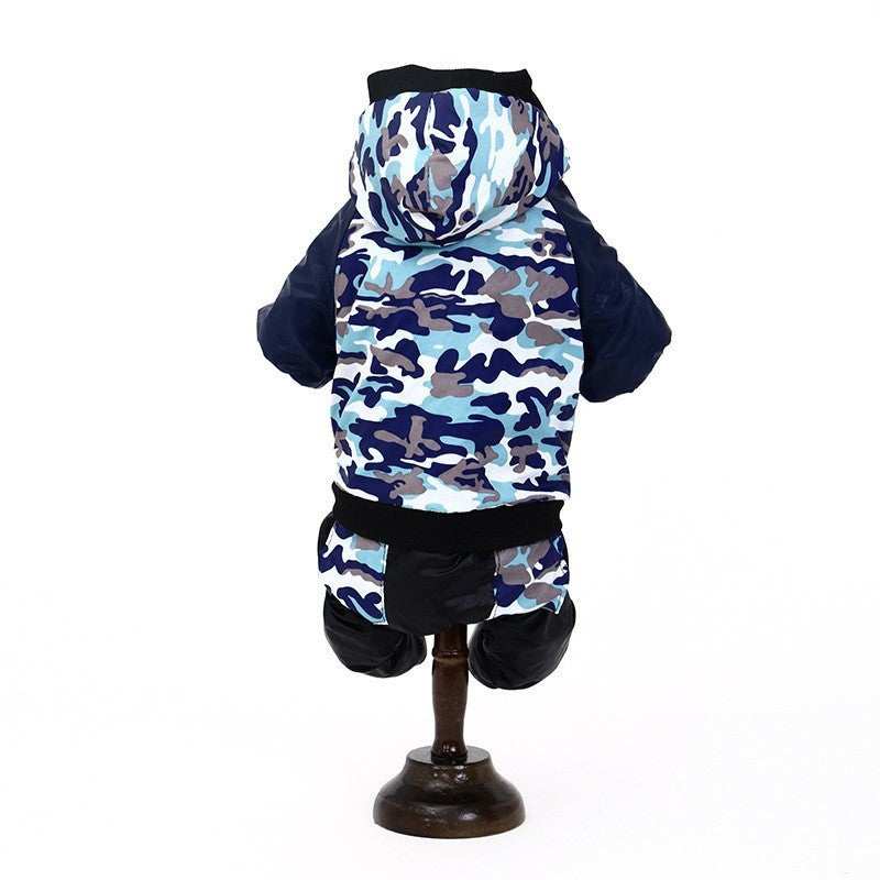 Fleece-Overall „Sapphire“ für Hunde – Tarnmuster mit Kapuze