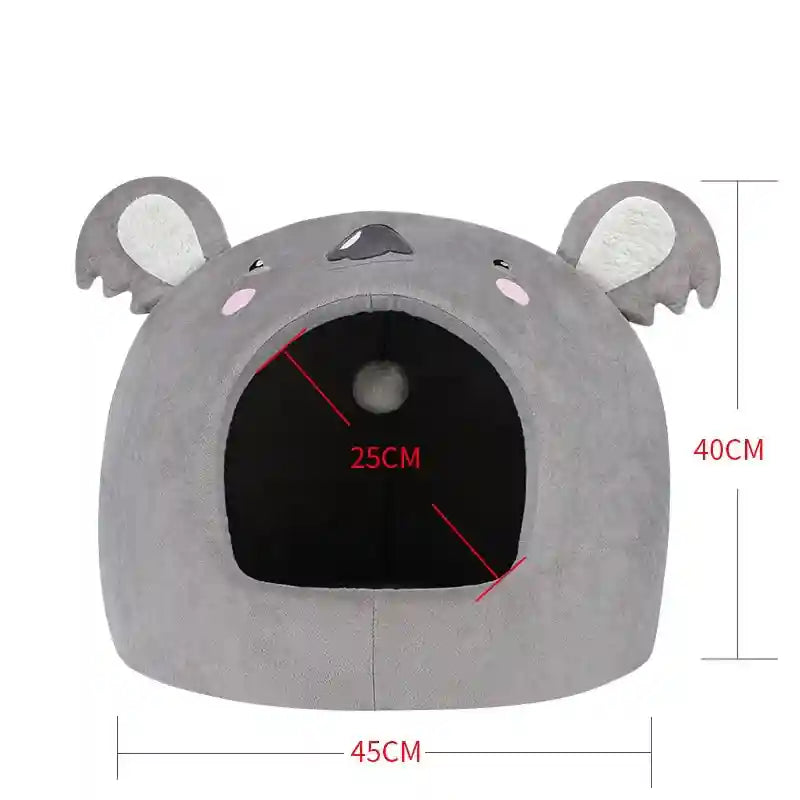 犬と猫用クリスマスベッド - クッション入りで暖かい