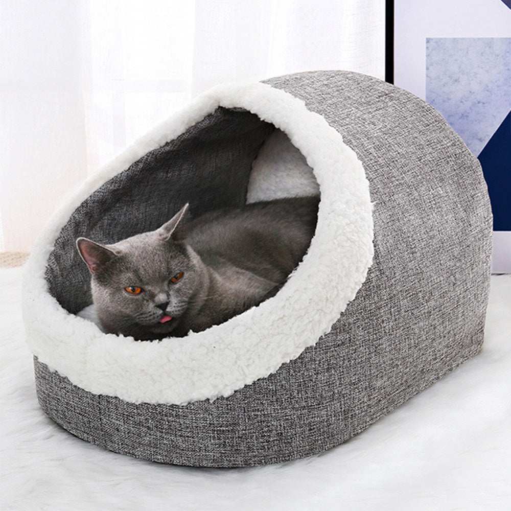 Casetta per Gatti Ripiegabile "Tempio delle Fusa" – Morbida, Accogliente e Versatile