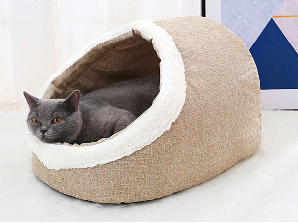 Casetta per Gatti Ripiegabile "Tempio delle Fusa" – Morbida, Accogliente e Versatile