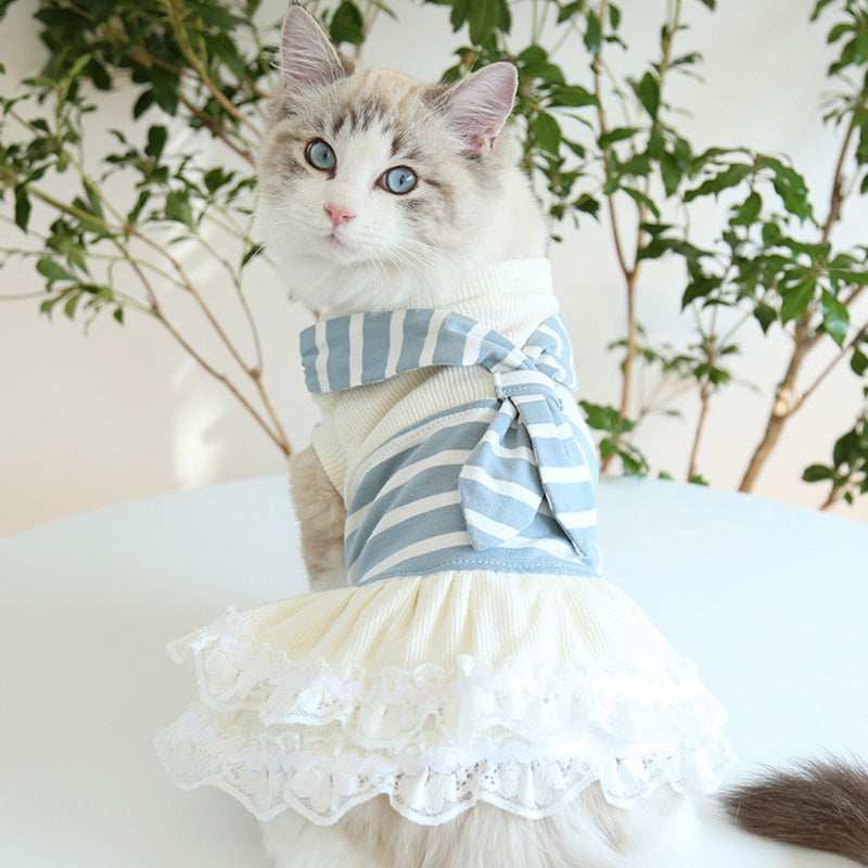 "Caramella" Cat Dress - Sweater or Dress with Skirt and Scarf