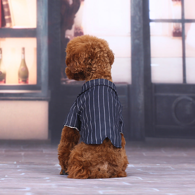 Dog Formal Pinstripe Suit - Hoopet