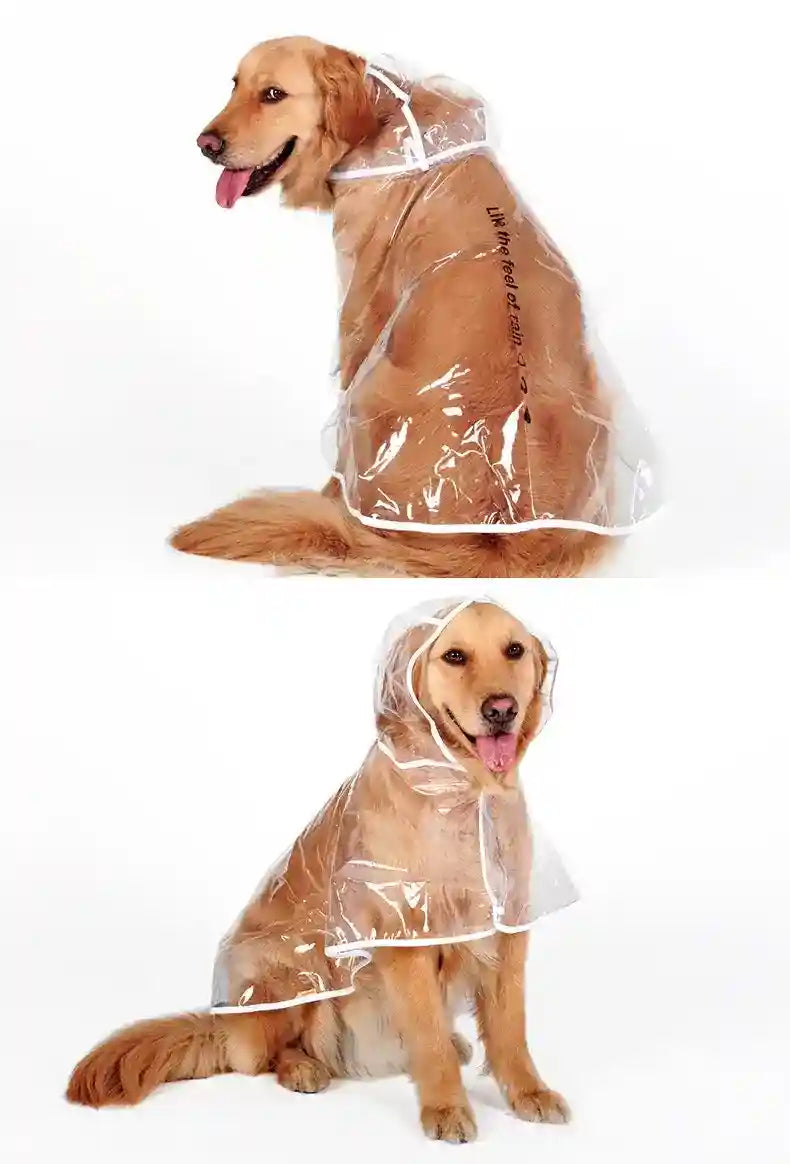 Impermeabile per Cani di Taglia Media e Grande "Feel the Rain" – Protezione e Comfort per le Giornate di Pioggia
