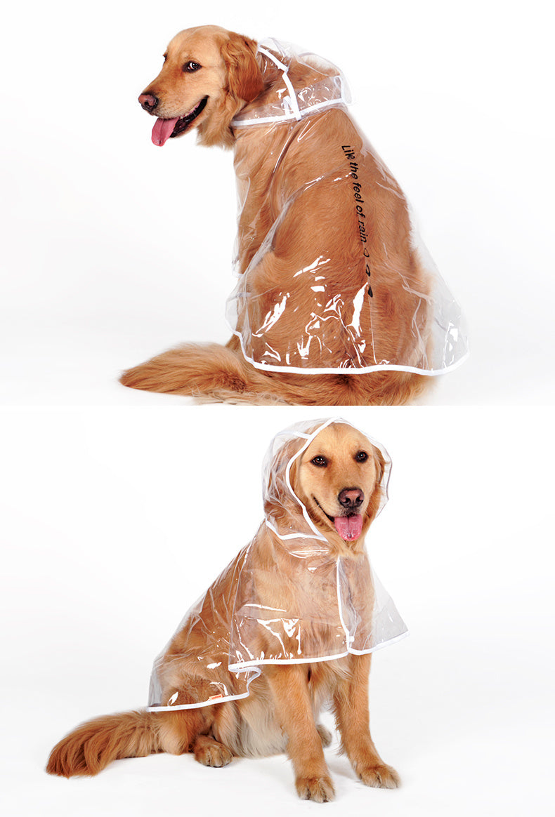 "Feel the Rain" Medium and Large Dog Raincoat - Protection and Comfort for Rainy Days