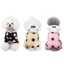 Dadagou Polka Dot Dog Coat | Waterproof &amp; Warm Fleece 