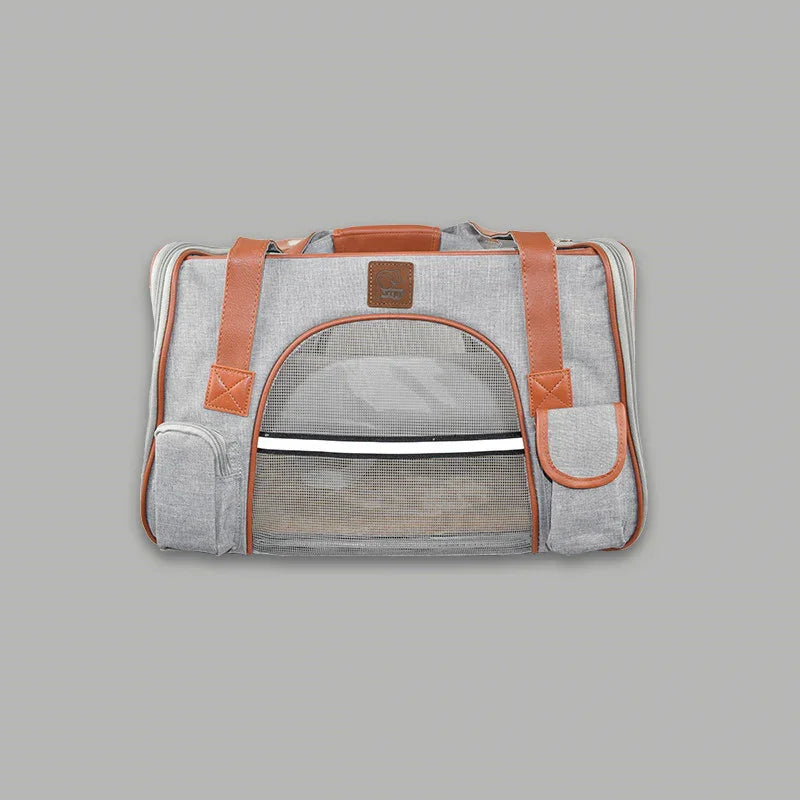 Resväska för hundar med nätfönster