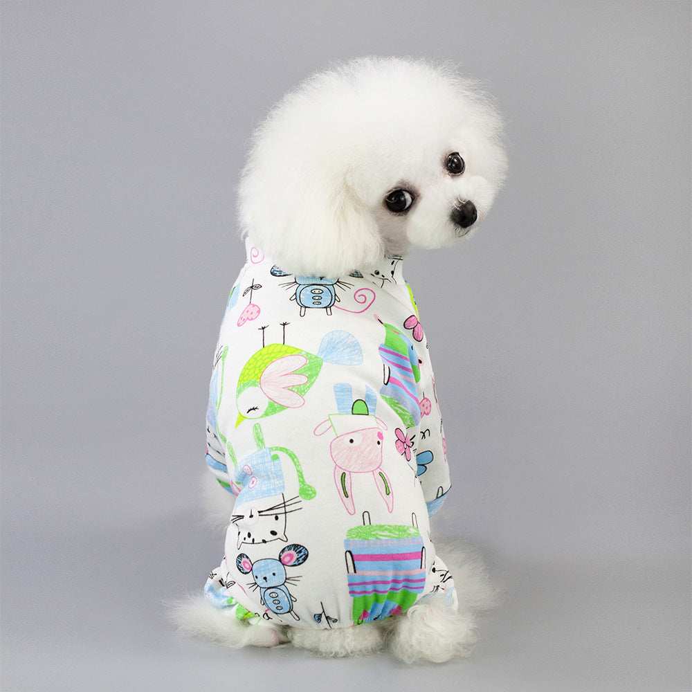 Colorful Cotton Pajamas for Dogs "Does the dog dream?"