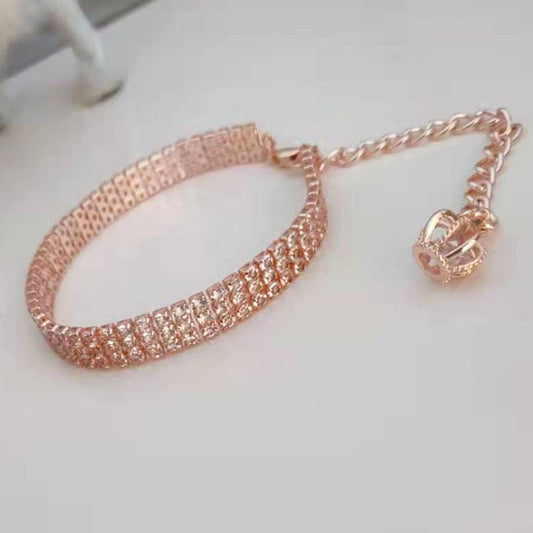 Collare Lusso Corona Strass per Cani - Oro e Diamanti by Dog Moda