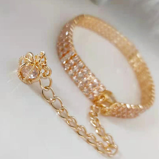 Collare Lusso Corona Strass per Cani - Oro e Diamanti by Dog Moda