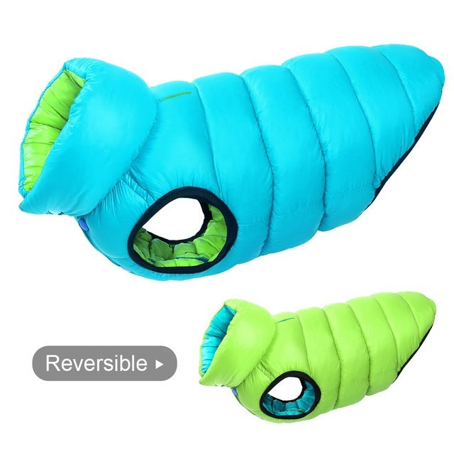 Double-Sided Waterproof Down Jacket for Dogs "Warm Hug" - Sleeveless, Warm and Compact