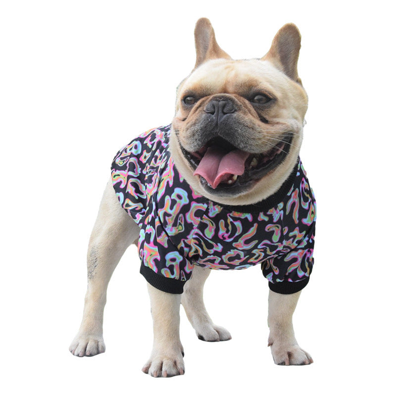 Maglia per cani con decorazione geometrica fluo – Comfort, stile e sicurezza per il tuo cane