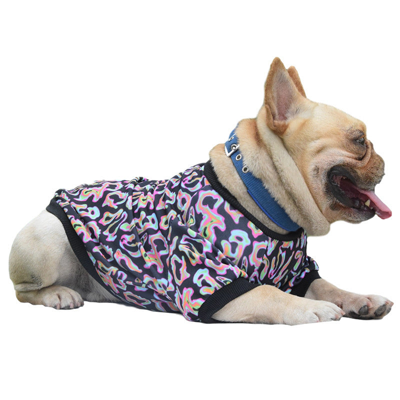 Maglia per cani con decorazione geometrica fluo – Comfort, stile e sicurezza per il tuo cane