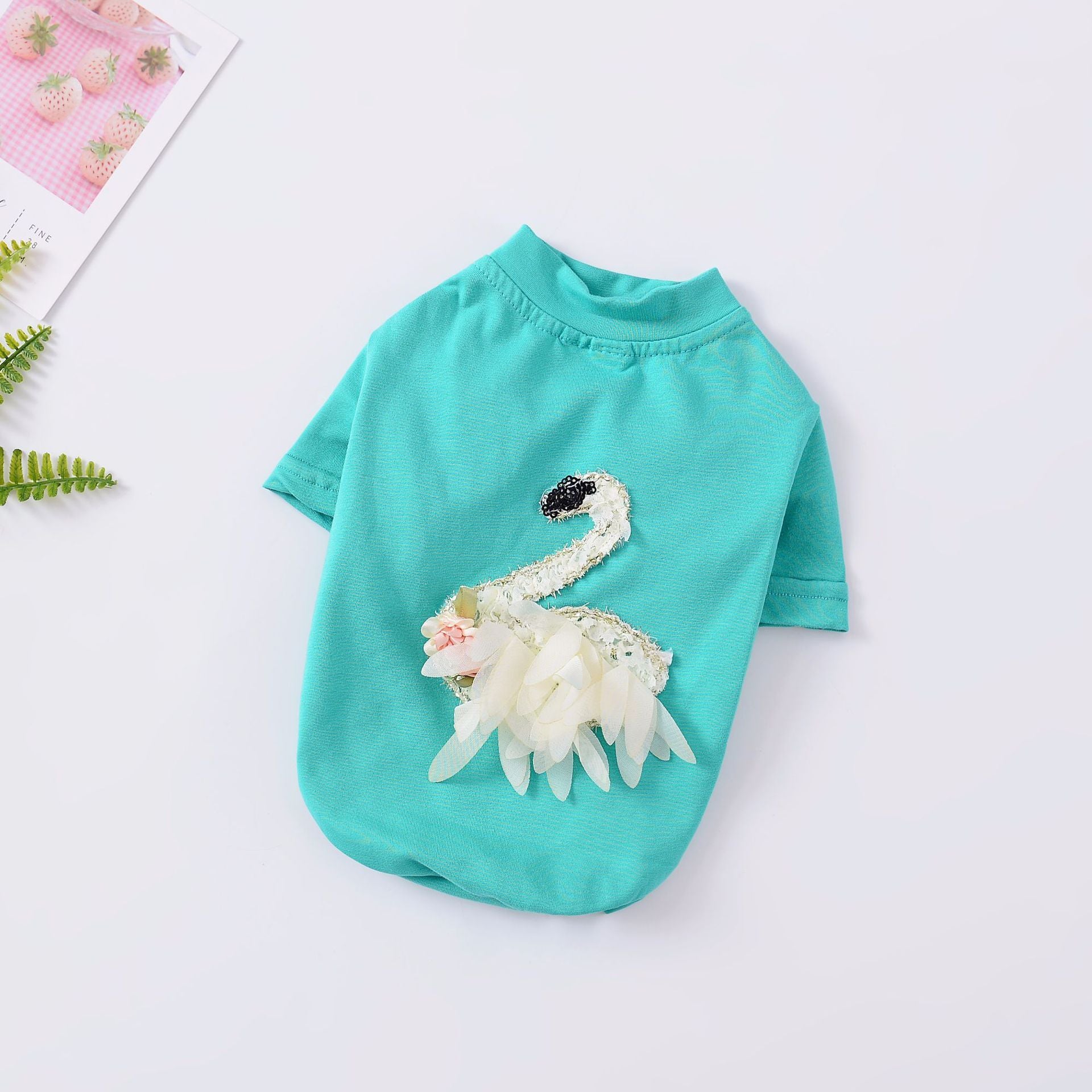 White Swan Dog and Bulldog T-Shirt
