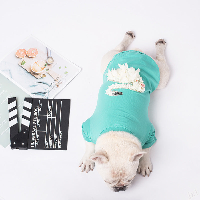 White Swan Dog and Bulldog T-Shirt