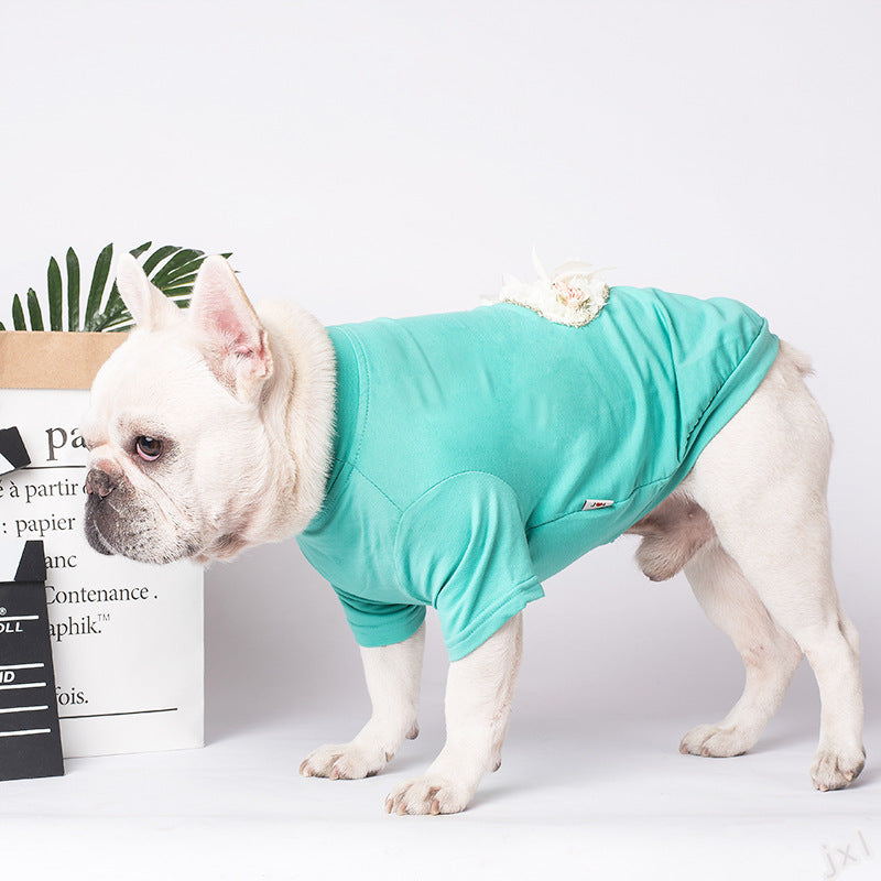 White Swan Dog and Bulldog T-Shirt