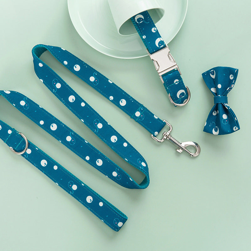 Set guinzaglio e collare per cani "Bolle di Sapone" - Dog Moda