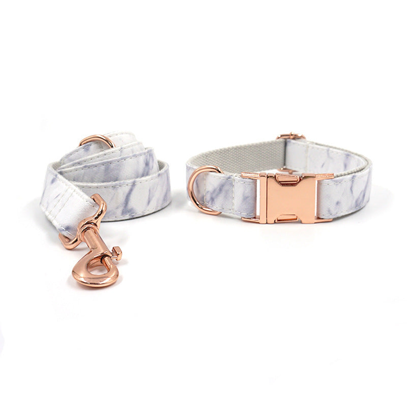 "Ivory" Dog Leash and Collar Set