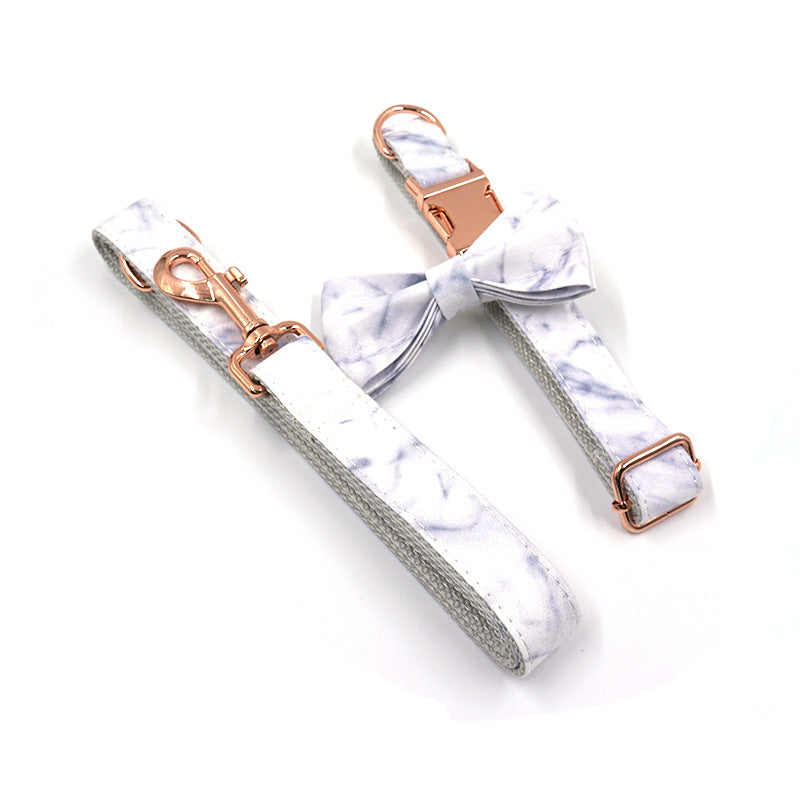 "Ivory" Dog Leash and Collar Set