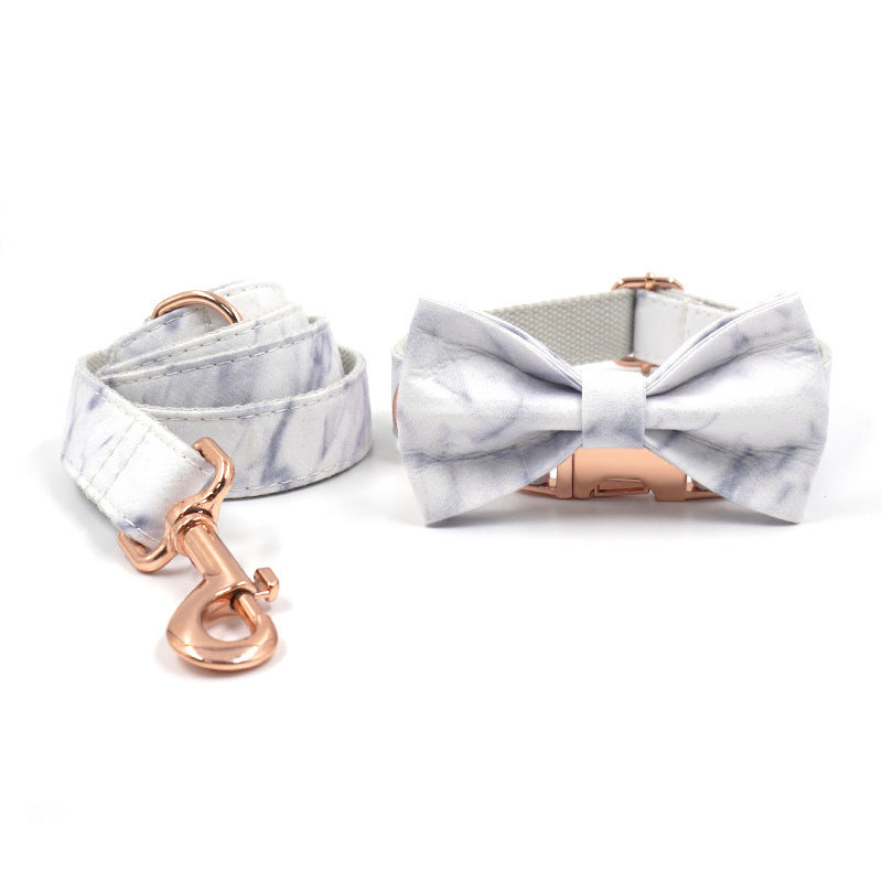 "Ivory" Dog Leash and Collar Set